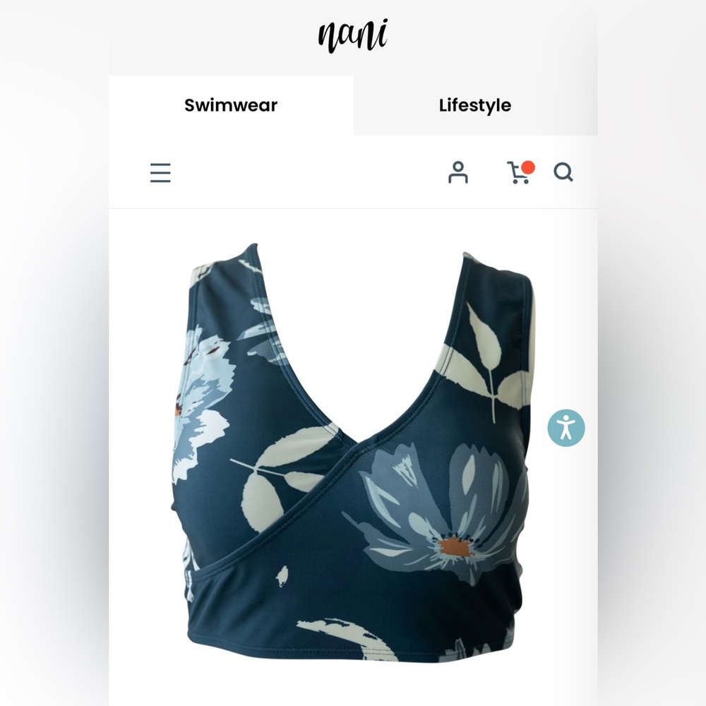 Nani Floral Swim Top- Size Large